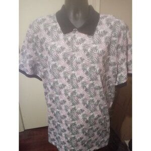 New St Johns Bay Men’s Polo Shirt Size XL Comfort Stretch Classic Fit Floral